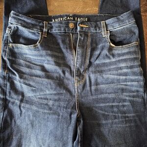 American Eagle Dark and Light Blue Denim